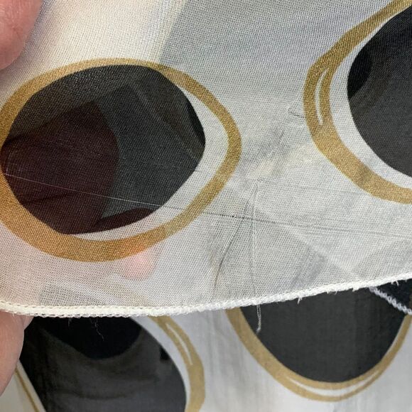 Charlie B Sheer Silk Blouse Lined Bell Sleeve Polka Dots Old Money Italy Large - Picture 5 of 14